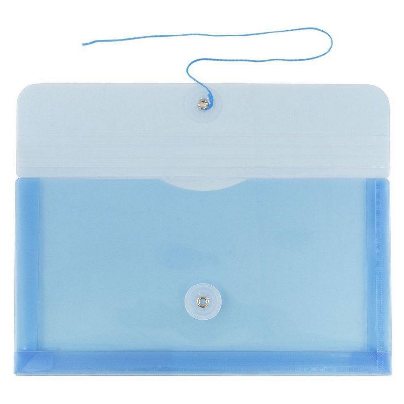 JAM Paper 5 1/4'' x 10'' 12pk Plastic Envelopes with Button and String Tie Closure, 3 of 6