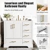 TIRAMISUBEST Traditional Bathroom Vanity with 36" Ceramic Sink, Bathroom Floor Cabinet with Soft Close Doors and 4 Drawers - 4 of 4
