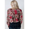 Women's Floral Cross Over Bodysuit - KORI - image 3 of 4