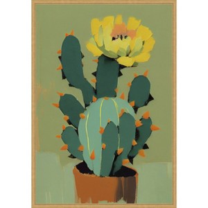 Amanti Art Flowering Cactus by Treechild Canvas Wall Art Print Framed - 1 of 4