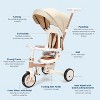7-in-1 Foldable Baby Tricycle with Adjustable Parent Handle,Toddler Trike with Safety Harness - 2 of 4