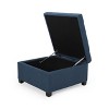 CAVINAS Modern Pull-Open Top Square Ottoman Bench with Storage,Waffle Button Tufted Ottoman for Living Room,Bedroom - 3 of 4
