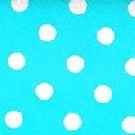 turquoise w/ white polka dot