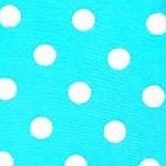 turquoise w/ white polka dot