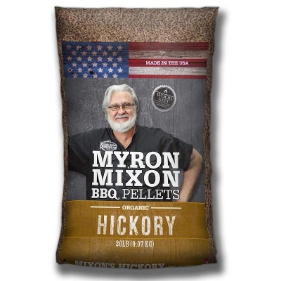 Myron Mixon Smokers All Natural Chemical Free Wood BBQ Pellets for Smoking, Grilling, & Roasting at Home/Campsite, 20 Pound Bag, Hickory Flavor