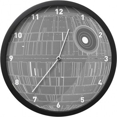 Star Wars Death Star Glow in The Dark Wall Clock with Wall Decals