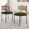 Infurnic Accent Chairs, Modern Upholstered Chairs Set with Sturdy Legs, for Kitchen and Dining Room, 2PCS, Green, 20.5"*20.5"*30" - 4 of 4