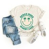 Simply Sage Market Women's Beach More Worry Less Smiley Face Short Sleeve Graphic Tee - 2 of 2
