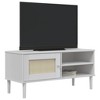 vidaXL TV Stand SENJA Rattan Look White 41.7 in.x15.7 in.x19.3 in. Solid Wood Pine - 3 of 4