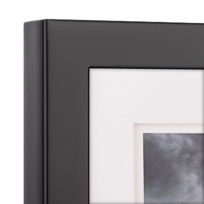 Classic 8x10 Black Wood Floating Frame with Glass