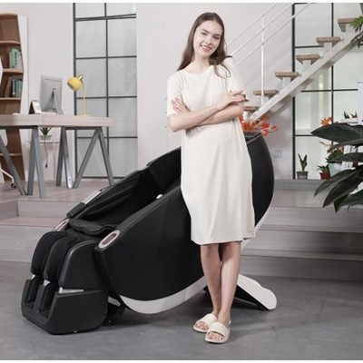Massage Chair, SL-Track Shiatsu Massage Chair Recliner With 4-wheel Motion Forward And Backward Sliding Full Body Massage System For Home Office