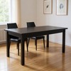 HomeRoots 60" Black Solid Wood Dining Table - 2 of 4