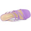 Allegra K Women's Square Toe Crisscross Strap Block Heels Slide Sandals - 4 of 4