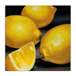 Stupell Industries Yellow Lemons Hyperrealism Painting Canvas Art - 1 of 4