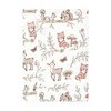 Hudson Baby Infant Girl Cotton Flannel Burp Cloths, Girl Woodland Pals 4-Pack, One Size - 3 of 4