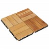 vidaXL Decking Tiles 30 pcs 11.8"x11.8" Solid Wood Teak - 3 of 4