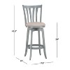 30" Savana Swivel Barstool Blue Wirebrush/Cream: Upholstered, Wood Frame - Hillsdale Furniture - 3 of 4