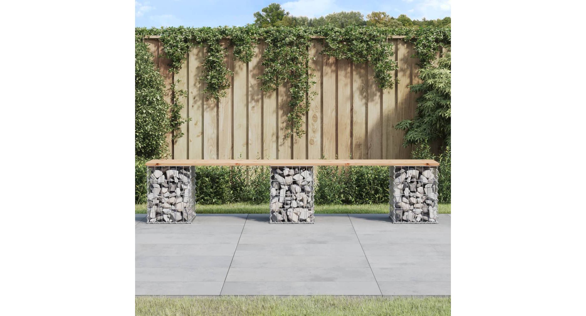 Garden Bench Natural Wood Pine wood Large Durable Garden Bench