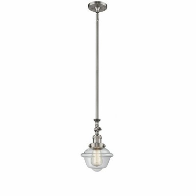 Oxford - 1 Light Stem Hung Tiltable Mini Pendant In Traditional Style-12 Inches Tall and 7.5 Inches Wide