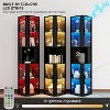 ELECWISH Glass Display Cabinet with LED Lights, 78'' Tall 5-Tier Corner Display Curio Storage Shelf for Toys, Books, Black - 4 of 4