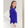 Allegra K Women's Sweet Ruffle Peter Pan Collar Long Sleeves Button Down Shirt - 4 of 4