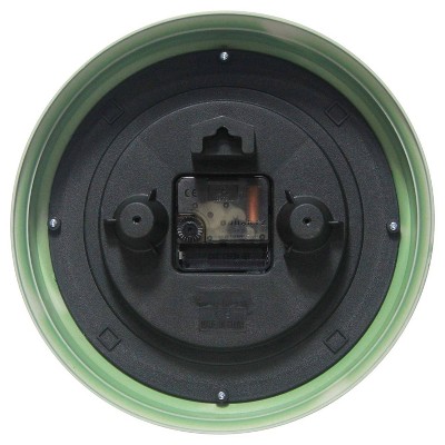 Green Plastic 9.5" Silent Movement Wall Clock