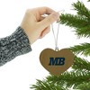 California State University Monterey Bay Secondary Logo Heart Love Wood Christmas Tree Holiday Ornament - 3 of 3