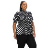 L I V D Women's Minnie Polka Dot Tie Neck Blouse - 2 of 3