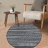 Washable Geometric Area Rug, Non-Slip Low Pile Foldable Stain-Resistant Floor Cover for Living Room Bedroom Dining Room - 2 of 4