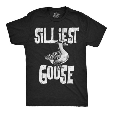 Мужские футболки Crazy Dog T-Shirts, Inc. Mens Funny T Shirts Silliest Goose Sarcastic Graphic Novelty Tee For Men - Crazy Dog Men's T Shirt for Animal Lovers Black L