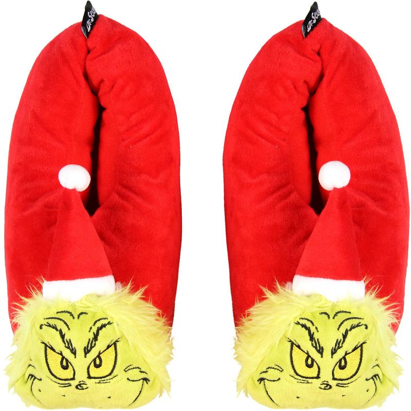 Dr. Seuss The Grinch Who Stole Christmas Character Santa Grinch Slippers, 4 of 5