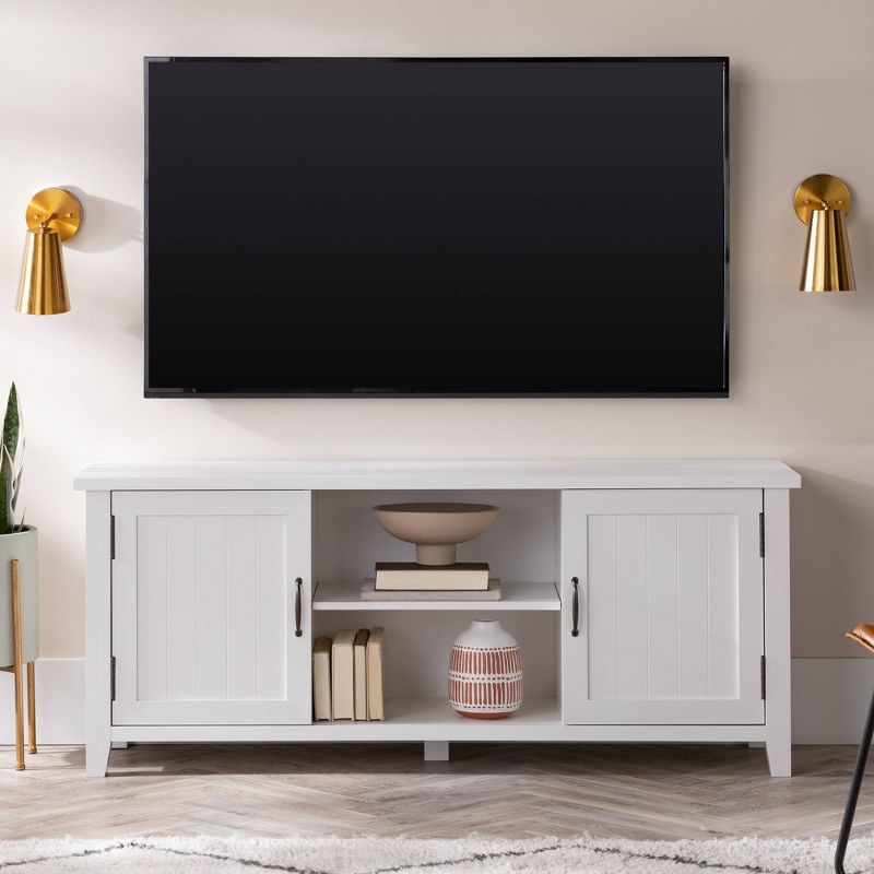 Modern Transitional TV Stand for TVs up to 65" - Saracina Home, 4 of 16