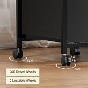 Acekool Mobile Filing Cabinet, Black Under Desk File Cabinet with Lockable Wheels, Metal Office Storage Organizer for Home Office, Workplace - 4 of 4