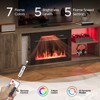 Pinmoco Electric Fireplace TV Stand with Storage Cabinet and LED Open Shelf for TVs up to 70" - 3 of 4