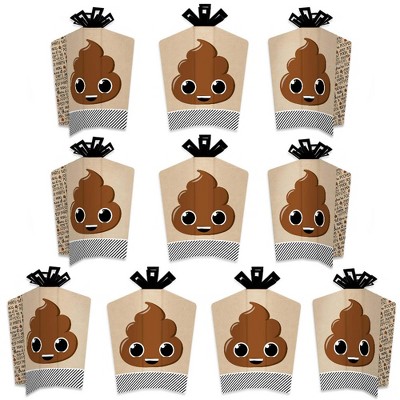 Big Dot of Happiness Party 'Til You're Pooped  - Table Decorations - Poop Emoji Party Fold and Flare Centerpieces - 10 Count