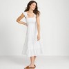 Lands' End Women's Chambray Smocked Dress with Ruffle Straps - 4 of 4