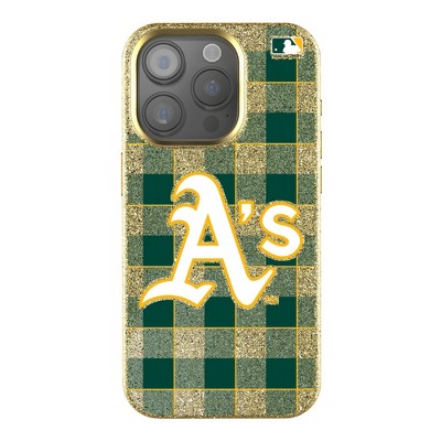 Keyscaper MLB American League Teams Plaid Gold Bling Cell Phone Case for Apple iPhone