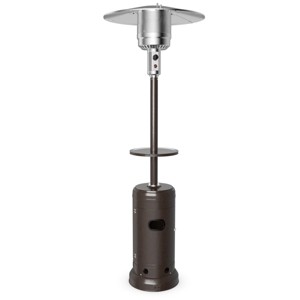 Tangkula Patio Rolling Steel Heater Freestanding Outdoor Propane Heater w/Table Suitable for Garden Wedding & Party - 1 of 4