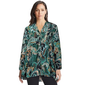 Jessica London Women's Plus Size Georgette High Low Tunic - 1 of 4