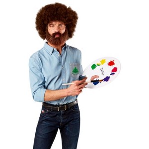 Bob Ross Bob Ross Adult Costume Top - 1 of 2