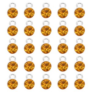 Unique Bargains Metal Bulk Elegant DIY Crafts Jewelry Making Birthstone Pendant 50 Pcs - 1 of 4