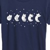 Women's - Instant Message - Cat Moon Phases Short Sleeve Graphic T-Shirt - 2 of 4
