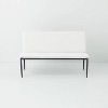 Cushioned Metal Outdoor Loveseat - Cream/Black - Hearth & Hand™ with Magnolia - image 3 of 4