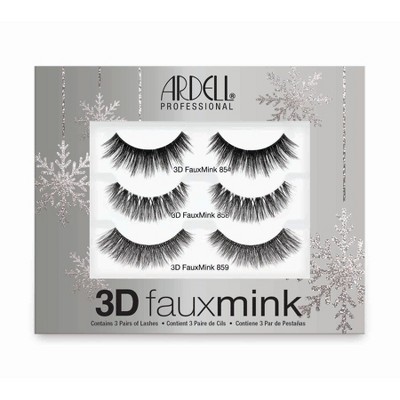Ardell 3D Faux Mink False Eyelashes Gift Set - 3pc
