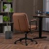 Ridstar Office Chair with Wheels and Armrests-Brown - 3 of 4