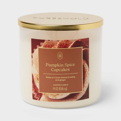 3 Wick Lidded Pumpkin Spice Cupcakes Jar Candle 19oz - Threshold™