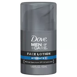 Dove Men+Care Hydrate + SPF 15 Sunscreen Face Lotion - 1.69oz - Trial Size