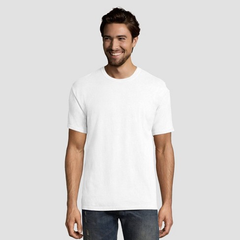 Hanes 1901 Men's Big & Tall Long Sleeve T-Shirt - White 3XL