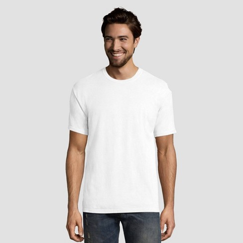 Hanes 1901 Men's Long Sleeve T-Shirt - White S