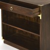 HomeRoots 28" Dark Brown Wood Two Tier Bookcase with A Drawer - 4 of 4